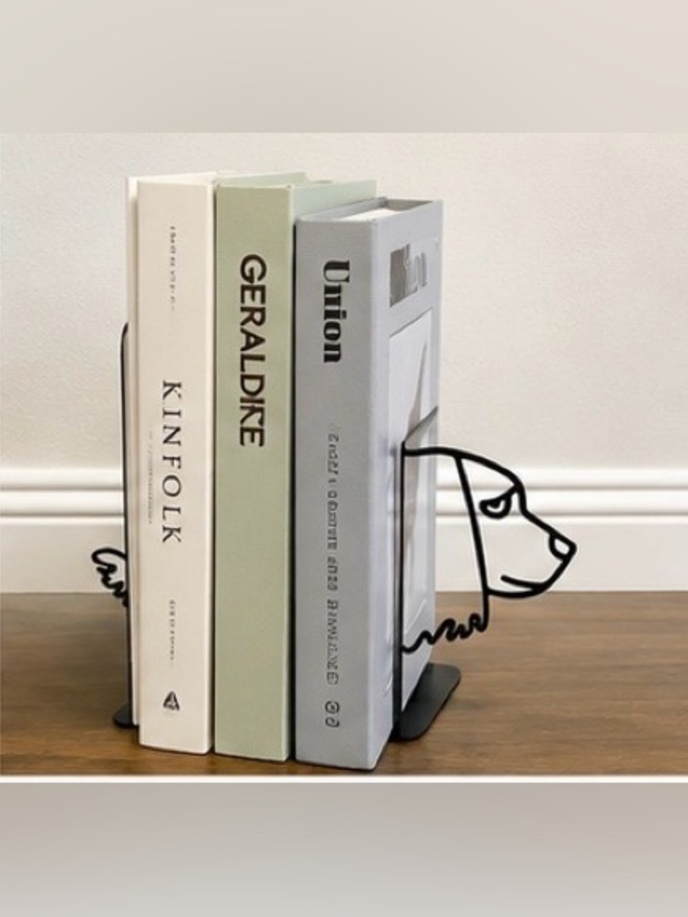 Dog Bookends Black Metal Dachshund Puppy Decorative Book Holder Set
